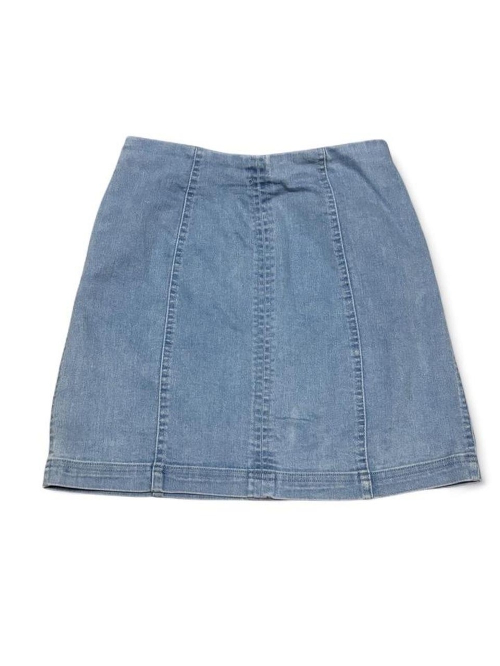 Honey Punch Light Wash Denim Mini Skirt